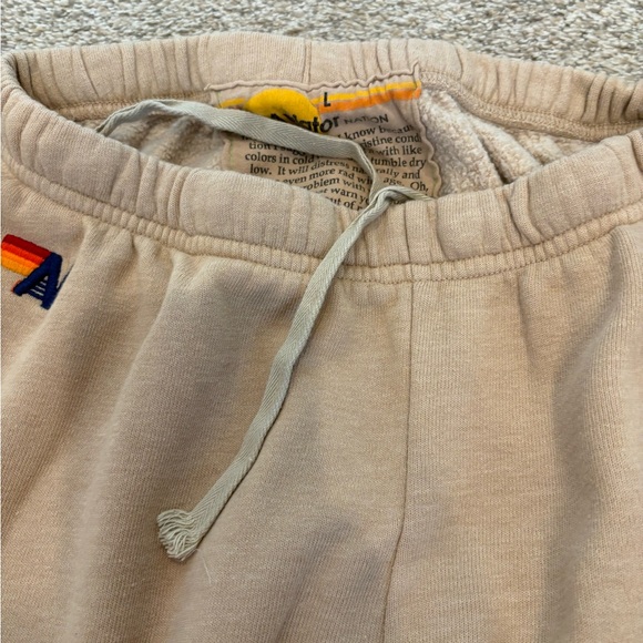 Aviator Nation Beige Crewneck with Lightning Bolt and Matching SweatPants - Picture 6 of 8